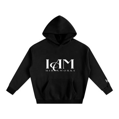 IAM™ Oversized Fleece Hoodie | Premium Streetwear by MIRCLWORKS™ — 2026 Launch