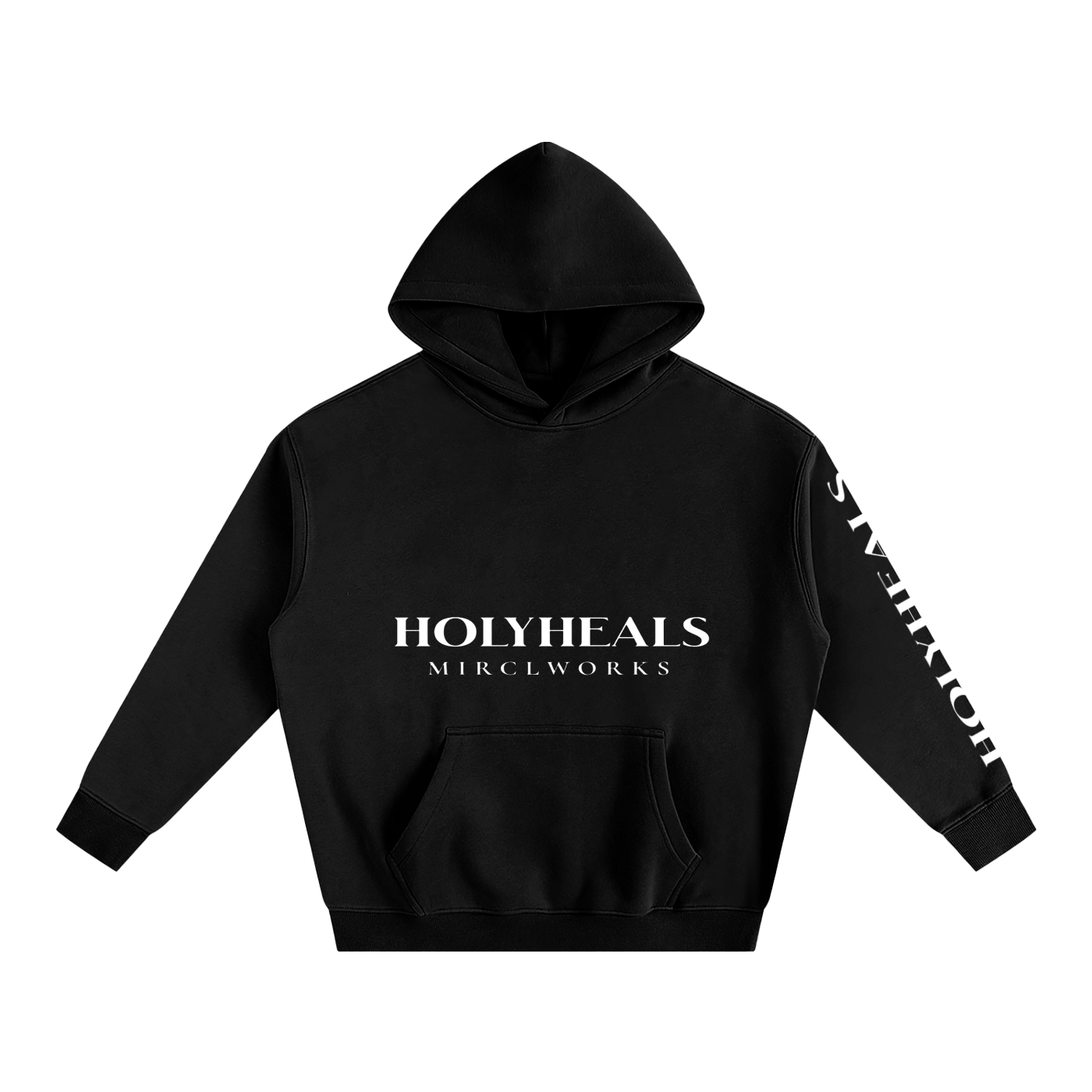 HOLYHEALS™ Oversized Fleece Hoodie | Premium Streetwear by MIRCLWORKS™