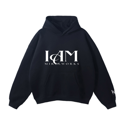 IAM™ Oversized Fleece Hoodie | Premium Streetwear by MIRCLWORKS™ — 2026 Launch