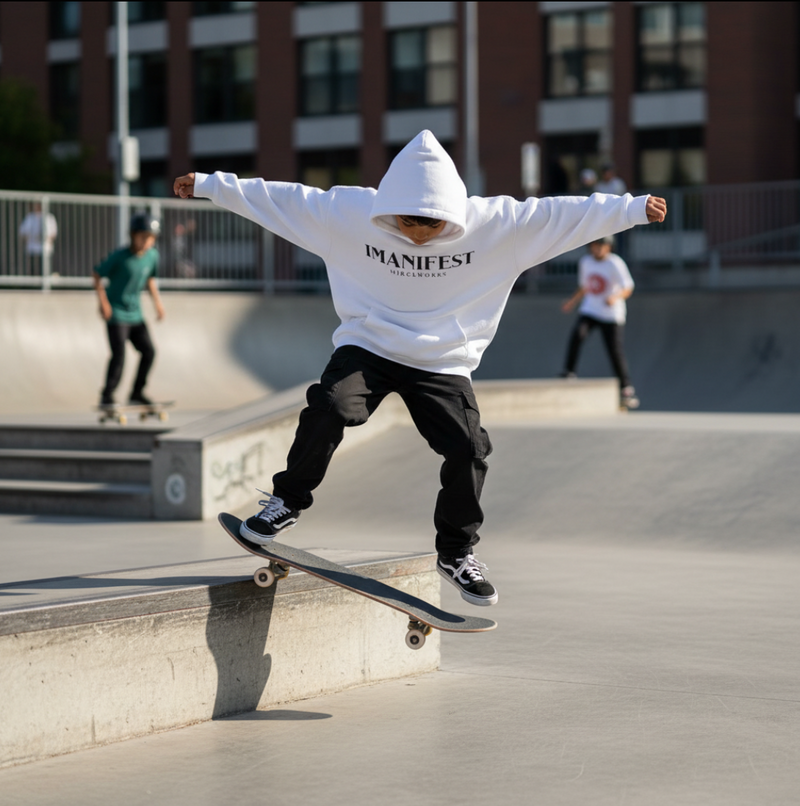 IMANIFEST™ Oversized Fleece Hoodie | Premium Streetwear by MIRCLWORKS™ — 2026 Launch