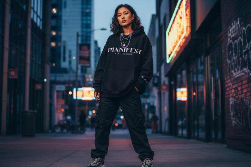 IMANIFEST™ Oversized Fleece Hoodie | Premium Streetwear by MIRCLWORKS™— 2026 Launch