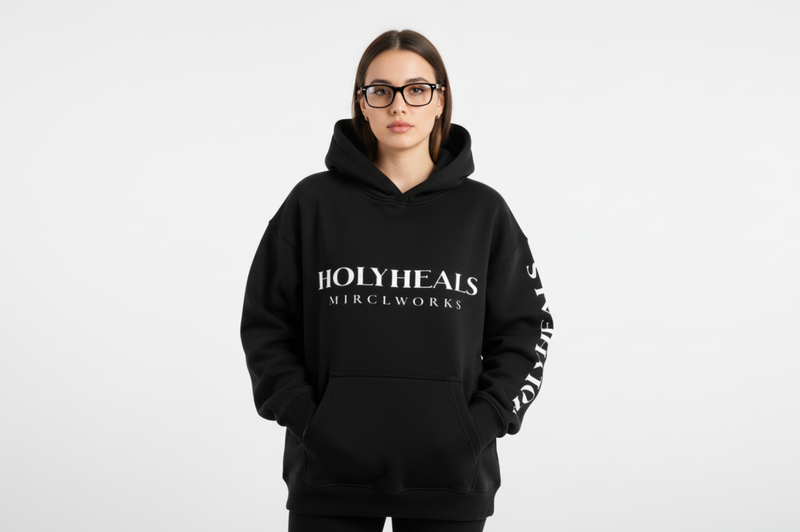 HOLYHEALS™ Oversized Fleece Hoodie | Premium Streetwear by MIRCLWORKS™