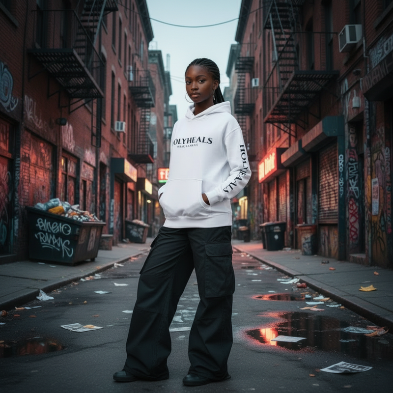 HOLYHEALS™ Oversized Fleece Hoodie | Premium Streetwear by MIRCLWORKS™